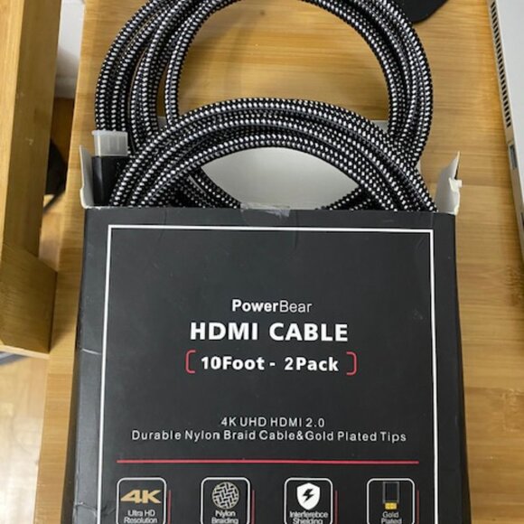 PowerBear 4K HDMI Cable Set | 6 ft (3 Pack) or 10 ft (2 Pack) | Nylon Braided - Picture 2 of 5